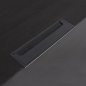Preview: Professional office table Rosewood "LEFT" made of stepped melamine in gray and wenge colors (180x170x76 cm)