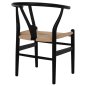 Preview: ESSZIMMERSTUHL BUCHENHOLZ SCHWARZ-SEIL BEIGE 48x55x73,5cm