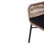Preview: SESSEL ALUMINIUM SCHWARZ-PE RATTAN BEIGE-KISSEN SCHWARZ 57x65x84Hcm