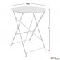 Preview: Bistro Metall Garten-Set, Balkon-Set, 3tlg, Weiß