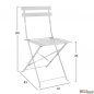Preview: Bistro Metall Garten-Set, Balkon-Set, 3tlg, Weiß