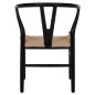 Preview: ESSZIMMERSTUHL BUCHENHOLZ SCHWARZ-SEIL BEIGE 48x55x73,5cm
