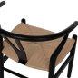 Preview: ESSZIMMERSTUHL BUCHENHOLZ SCHWARZ-SEIL BEIGE 48x55x73,5cm