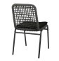 Preview: Outdoor Stuhl "Trobe" aus Aluminium und Geflecht in Anthrazit