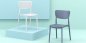 Preview: Outdoor Stuhl "Lucy" aus Polypropylen in olivgrün 53x82x45x45 cm