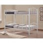 Preview: Etagenbett aus Metall in weiß 90x190
