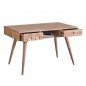 Preview: Lowboard sideboard desk office work table acacia solid wood 117x60x76cm