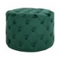 Preview: Ottoman aus grünem Samt "Kassie" Chesterfield style