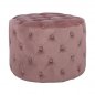 Preview: Velvet Ottoman "Kassie" in rosé Chesterfield type