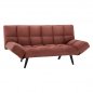 Preview: Sofa-Bett 3 Sitzer aus rosé Samt 182x80x88cm