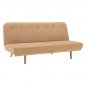 Preview: Sofa Bed 3 Seater from velvet beige shade 193x85x88cm