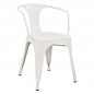 Preview: Stuhl VANTAGGIO COMFORT "Milch weiß" Stuhl im Industry-Design, stapelbar, Woodwell