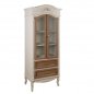Preview: Vitrine MELODY aus Holz und Glas, Ecru-Braun Patina