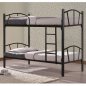 Preview: Etagenbett aus Metall in schwarz 90x190