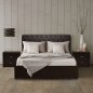 Preview: Bett "T. Chesterfield" mit Stauraum in braun PU WW321.01