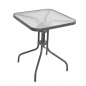 Preview: Metalltisch „Figo“ mit Glasoberfläche 60 x 60 x 72 cm.