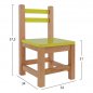 Preview: Children's chair in yellow with natural leg