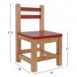 Preview: Chair for kids red with natural leg