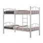 Preview: Etagenbett aus Metall in weiß 90x190