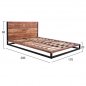 Preview: Bett aus Metall und Akazienholz 150x200 WW8219
