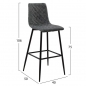 Preview: Barhocker Metall grau