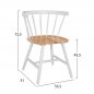Preview: Chair wooden Elisa natural seat white frame