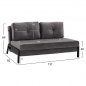 Preview: Sofa Bed Velvet Grau 2 1/2 seater 151x92x66cm