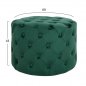 Preview: Ottoman aus grünem Samt "Kassie" Chesterfield style