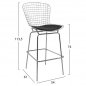 Preview: Barhocker aus Metall in Chrom