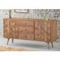 Preview: Sideboard Schrank Kommode Anrichte Buffet aus massiver Akazie 145x45x75 cm 
