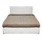 Preview: Bett "T. Chesterfield" mit Stauraum aus weißem PU WW321.02