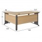 Preview: Eckschreibtisch 160X120X75cm rechts