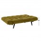 Preview: Sofa-Bett 3 Sitzer aus Olive Samt 182x80x88cm