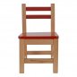 Preview: Chair for kids red with natural leg