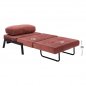Preview: Armchair Bed CONSTANCE in velvet rosé 95x92x66cm