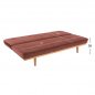 Preview: Sofa Bed 3 Seater in velvet rosé 193x85x88cm