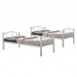 Preview: Etagenbett aus Metall in weiß 90x190