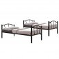 Preview: Etagenbett aus Metall in schwarz 90x190
