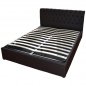 Preview: Bett "T. Chesterfield" mit Stauraum in braun PU WW321.01