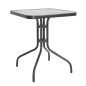 Preview: Metalltisch „Figo“ mit Glasoberfläche 60 x 60 x 72 cm.