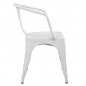 Preview: Stuhl VANTAGGIO COMFORT "Milch weiß" Stuhl im Industry-Design, stapelbar, Woodwell