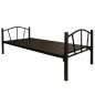 Preview: Etagenbett aus Metall in schwarz 90x190
