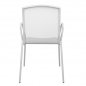 Preview: White metal chair 54x62x89H