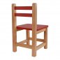 Preview: Chair for kids red with natural leg