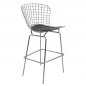 Preview: Barhocker aus Metall in Chrom