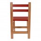 Preview: Chair for kids red with natural leg