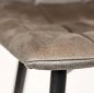 Preview: "Lauren" barchair in microfibre in anthracite gray color and metal legs