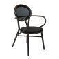 Preview: Outdoor armchair "Jaya" aluminum in black, stackable