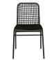 Preview: Outdoor Stuhl "Trobe" aus Aluminium und Geflecht in Anthrazit
