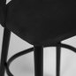 Preview: "Jyll" bar stool made of black velvet and legs made of black solid beech